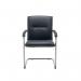 Jemini Stratus Tuscany Medium Back Visitor Chair Leather Look BlackChrome KF72990 KF72990