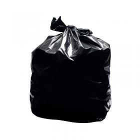 2Work Light Duty Refuse Sack LPDE Black 457x725x950mm (Pack of 200) KF73375 KF73375