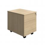 Serrion 2 Drawer Mobile Pedestal 434x580x525mm Ferrera Oak KF73517 KF73517