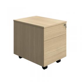5 Star Modara 18mm Mobile 2 Drw Pedestal 434x580x525mm Oak KF73517 KF73517