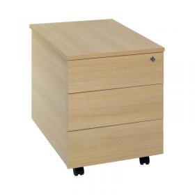 Serrion 3 Drawer Mobile Pedestal 434x580x525mm Ferrera Oak KF73519 KF73519