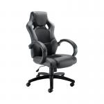 Arista Bolt Executive Racing Chair 620x670x1080-1170mm Leather Look and Mesh Back Black KF73591 KF73591