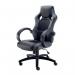 Arista Bolt Executive Racing Chair 620x670x1080-1170mm Leather Look and Mesh Back Black KF73591 KF73591