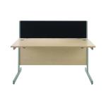 Jemini Black 1200mm Straight Desk Screen (Each screen comes with a pair of clamps) KF73912 KF73912