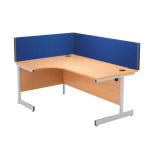 Jemini Blue 1400mm Straight Desk Screen KF73915 KF73915