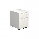 Jemini 2 Drawer Mobile Pedestal 404x500x595mm White KF74147 KF74147