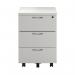 Jemini 3 Drawer Mobile Pedestal 400x500x595mm White KF74148 KF74148