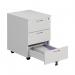 Jemini 3 Drawer Mobile Pedestal 400x500x595mm White KF74148 KF74148