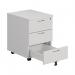 Jemini 3 Drawer Mobile Pedestal 400x500x595mm White KF74148 KF74148