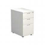 Jemini 3 Drawer Desk High Pedestal 404x800x730mm White KF74150 KF74150