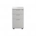 Jemini 3 Drawer Desk High Pedestal 404x800x730mm White KF74150 KF74150