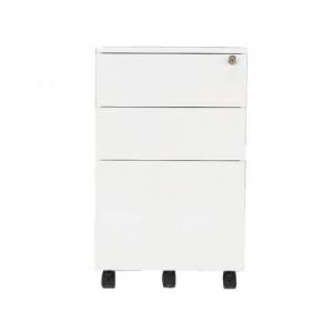 VOW Jemini 3 Drawer Mobile Pedestal Steel 380x470x615mm White KF74156