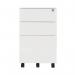 Jemini 3 Drawer Mobile Pedestal Steel 380x470x615mm White KF74156 KF74156