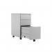 Jemini 3 Drawer Mobile Pedestal Slimline Steel 300x470x615mm Silver KF74157 KF74157