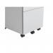 Jemini 3 Drawer Mobile Pedestal Slimline Steel 300x470x615mm White KF74158 KF74158