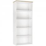 Arista 1900mm Tall Bookcase Four Shelves Oak KF74307