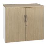 Arista Desk High Cupboard Single Shelf Oak KF74309