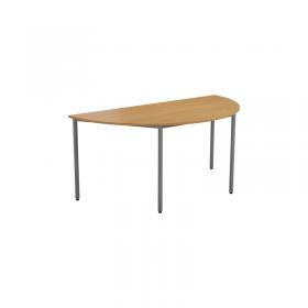VOW Jemini Semi Circular Multipurpose Table 1600x800x730mm Nova Oak KF74400 KF74400