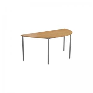 VOW Jemini Semi Circular Multipurpose Table 1600x800x730mm Nova Oak