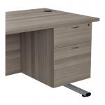 Jemini 2 Drawer Fixed Pedestal 404x655x495mm Grey Oak KF74413 KF74413