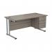 Jemini 2 Drawer Fixed Pedestal 404x655x495mm Grey Oak KF74413 KF74413