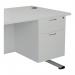 Jemini 2 Drawer Fixed Pedestal 404x655x495mm White KF74416 KF74416