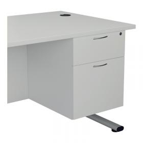 VOW Jemini 2 Drawer Fixed Pedestal 404x655x495mm White KF74416 KF74416