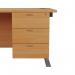 Jemini 3 Drawer Fixed Pedestal 400x655x495mm Beech KF74417 KF74417