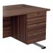 Jemini 3 Drawer Fixed Pedestal 400x655x495mm Dark Walnut KF74418 KF74418