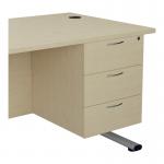 Jemini 3 Drawer Fixed Pedestal 400x655x495mm Maple KF74420 KF74420