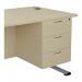 Jemini 3 Drawer Fixed Pedestal 400x655x495mm Maple KF74420 KF74420