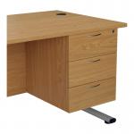 Jemini 3 Drawer Fixed Pedestal 400x655x495mm Nova Oak KF74421 KF74421