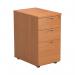 First 3 Drawer Desk High Pedestal 404x600x730mm Beech KF74465 KF74465