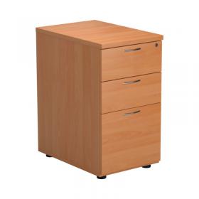 VOW First 3 Drawer Desk High Pedestal 404x600x730mm Beech KF74465 KF74465