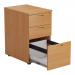 First 3 Drawer Desk High Pedestal 404x600x730mm Beech KF74465 KF74465