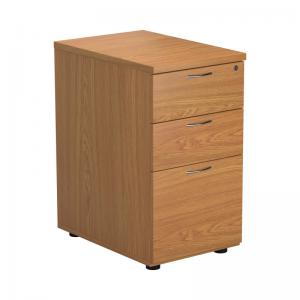 Photos - Office Desk FIRST Austria First 3 Drawer Desk High Pedestal 404x600x730mm Nova Oak KF74466 