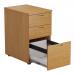 First 3 Drawer Desk High Pedestal 404x600x730mm Nova Oak KF74466 KF74466