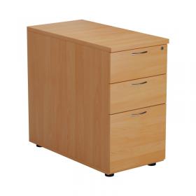 Jemini 3 Drawer Desk High Pedestal 404x800x730mm Beech KF74482 KF74482