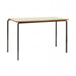 Jemini MDF Edged Class Table 1100x550x710mm BeechBlack (Pack of 4) KF74552 KF74552