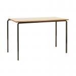 Jemini MDF Edged Classroom Table 1100x550x760mm BeechBlack (Pack of 4) KF74554 KF74554