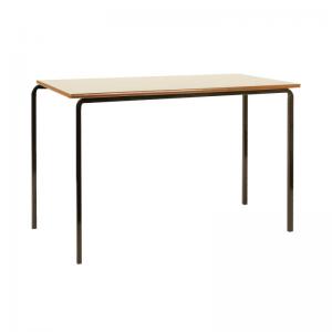 VOW Jemini MDF Edged Classroom Table 1100x550x760mm BeechBlack Pack of