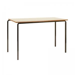 VOW Jemini MDF Edged Classroom Table 1200x600x760mm BeechBlack Pack of