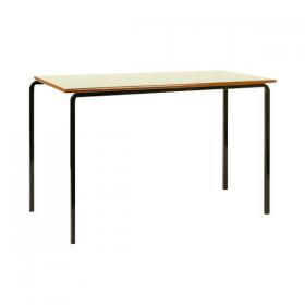 Jemini MDF Edged Classroom Table 1200x600x760mm Beech/Black (Pack of 4) KF74555 KF74555