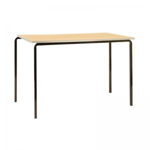 VOW Jemini MDF Edged Classroom Table 1100x550x590mm BeechSilver Pack