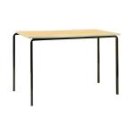 Jemini MDF Edged Classroom Table 1100x550x590mm Beech/Silver (Pack of 4) KF74556 KF74556