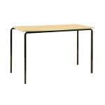 Jemini MDF Edged Classroom Table 1200x600x590mm Beech/Silver (Pack of 4) KF74557 KF74557