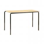Jemini MDF Edged Classroom Table 1100x550x710mm BeechSilver (Pack of 4) KF74558 KF74558
