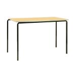 Jemini MDF Edged Classroom Table 1200x600x710mm Beech/Silver (Pack of 4) KF74559 KF74559