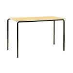 Jemini MDF Edged Classroom Table 1100x550x760mm Beech/Silver (Pack of 4) KF74560 KF74560