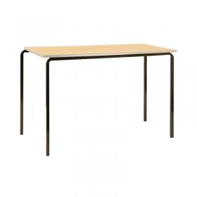 Jemini MDF Edged Classroom Table 1200x600x760mm BeechSilver (Pack of 4) KF74561 KF74561